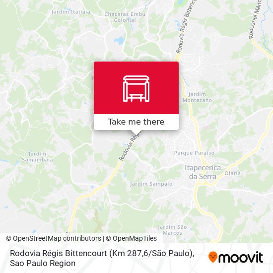 Rodovia Régis Bittencourt (Km 287,6 / São Paulo) map