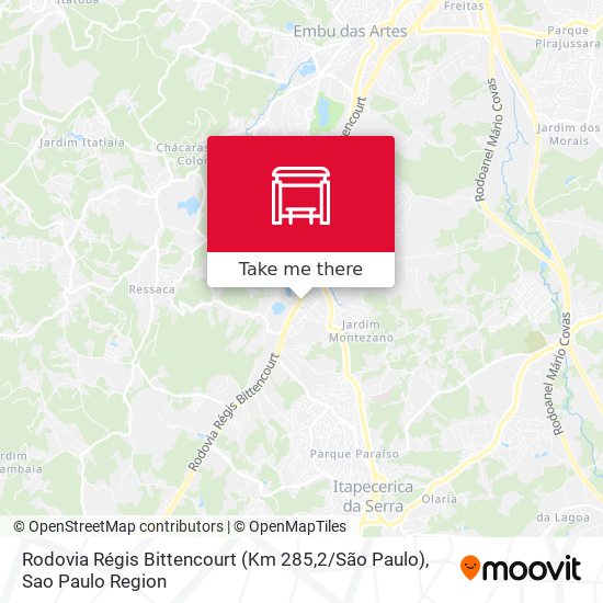 Rodovia Régis Bittencourt (Km 285,2 / São Paulo) map