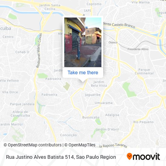 Rua Justino Alves Batista 514 map