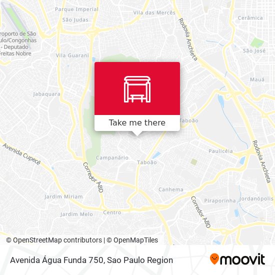 Avenida Água Funda 750 map