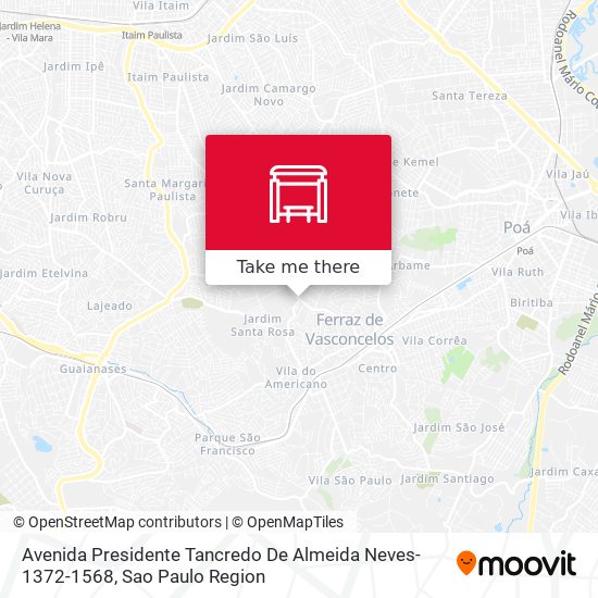 Avenida Presidente Tancredo De Almeida Neves- 1372-1568 map