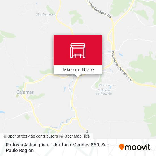 Mapa Rodovia Anhangüera - Jordano Mendes 860