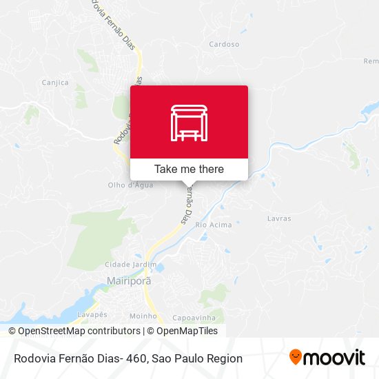 Rodovia Fernão Dias- 460 map