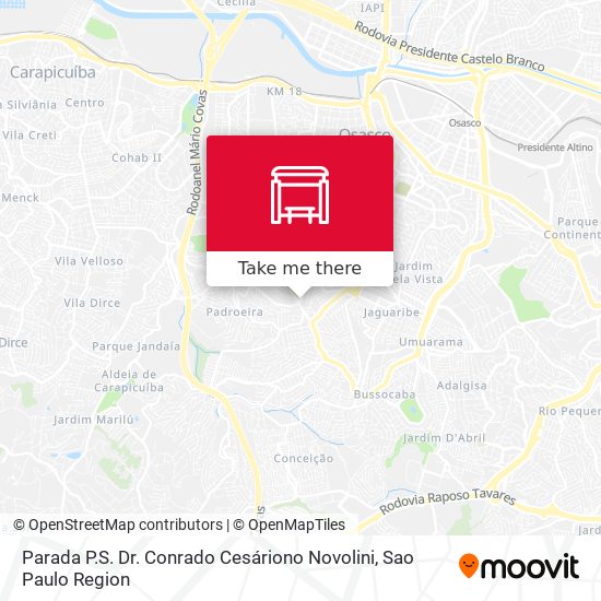 Parada P.S. Dr. Conrado Cesáriono Novolini map