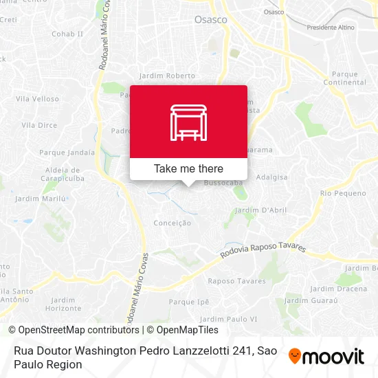 Rua Doutor Washington Pedro Lanzzelotti 241 map