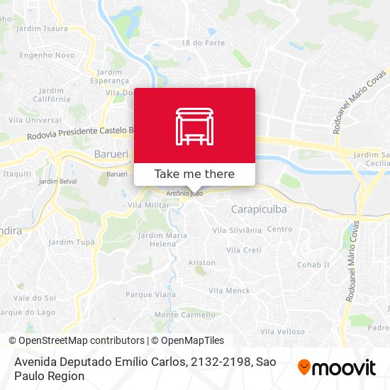 Avenida Deputado Emílio Carlos, 2132-2198 map