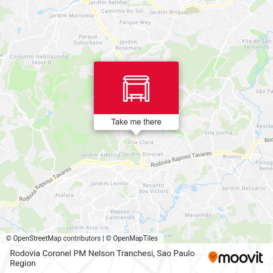 Rodovia Coronel PM Nelson Tranchesi map