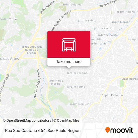 Rua São Caetano 664 map
