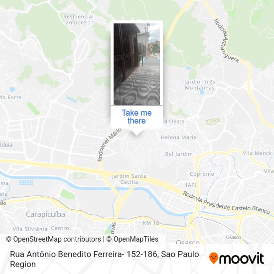 Rua Antônio Benedito Ferreira- 152-186 map