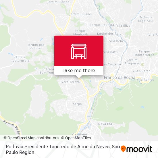 Rodovia Presidente Tancredo de Almeida Neves map