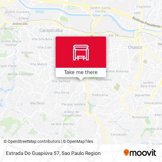 Estrada Do Guapiúva 57 map