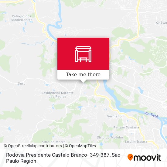 Rodovia Presidente Castelo Branco- 349-387 map