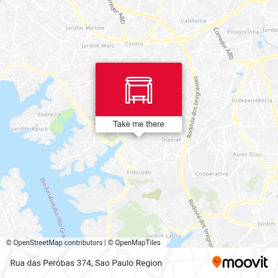 Rua das Peróbas 374 map