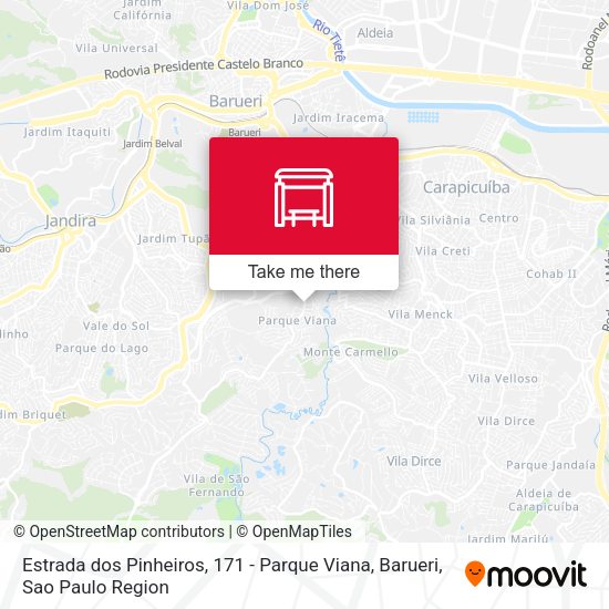 Estrada dos Pinheiros, 171 - Parque Viana, Barueri map