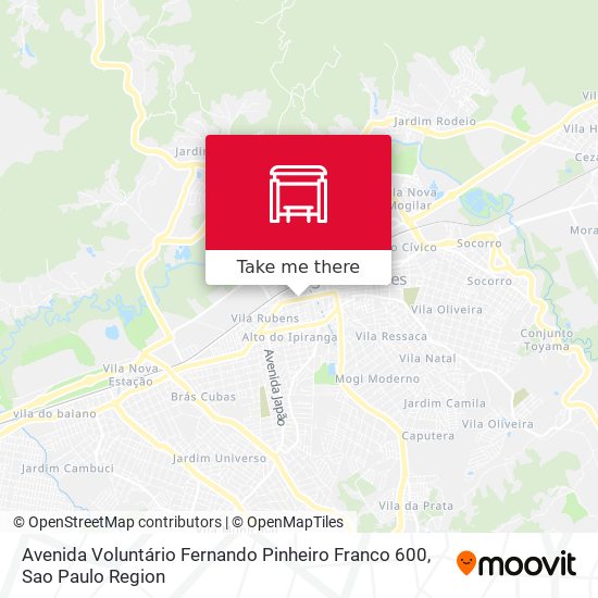 Mapa Avenida Voluntário Fernando Pinheiro Franco 600