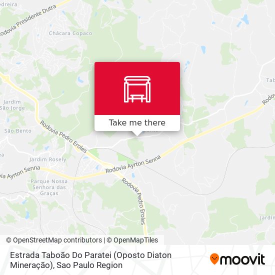 Estrada Taboão Do Paratei (Oposto Diaton Mineração) map