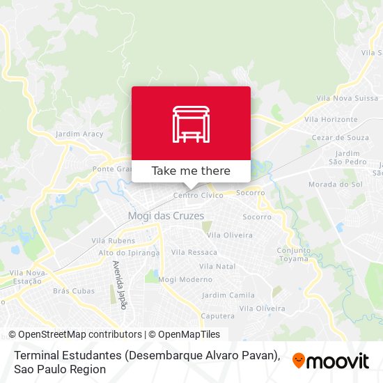 Terminal Estudantes (Desembarque  Alvaro Pavan) map