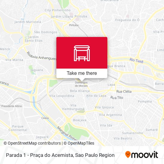 Mapa Parada 1 - Praça do Acemista