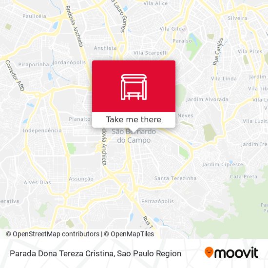 Mapa Parada Dona Tereza Cristina
