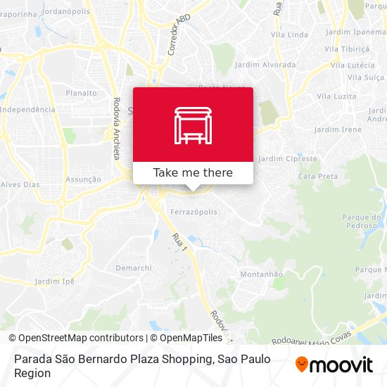 Mapa Parada São Bernardo Plaza Shopping
