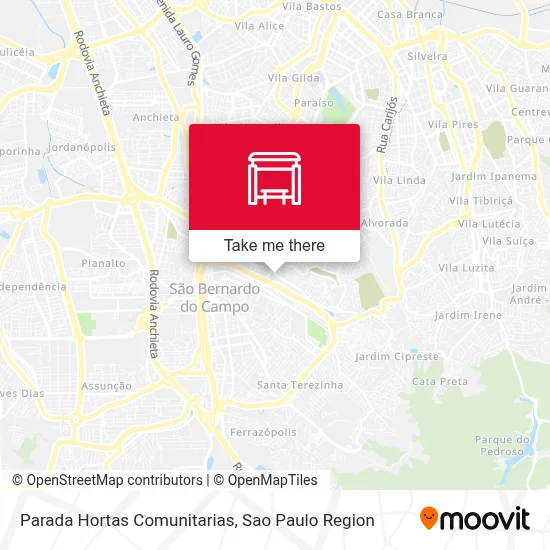 Parada Hortas Comunitarias map
