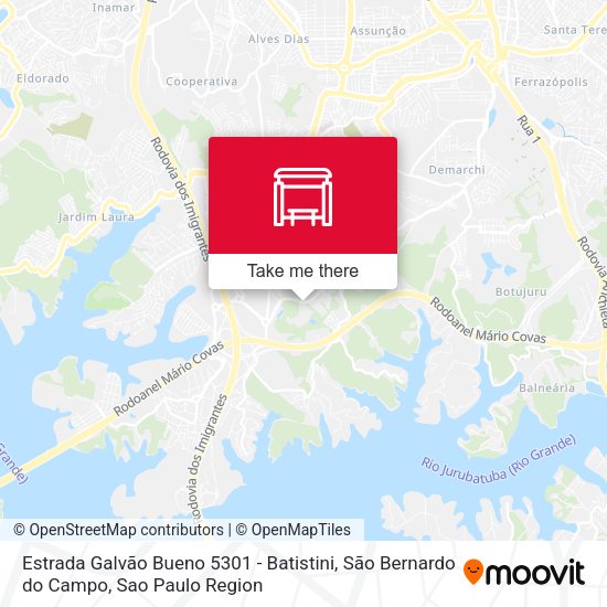 Estrada Galvão Bueno 5301 - Batistini, São Bernardo do Campo map