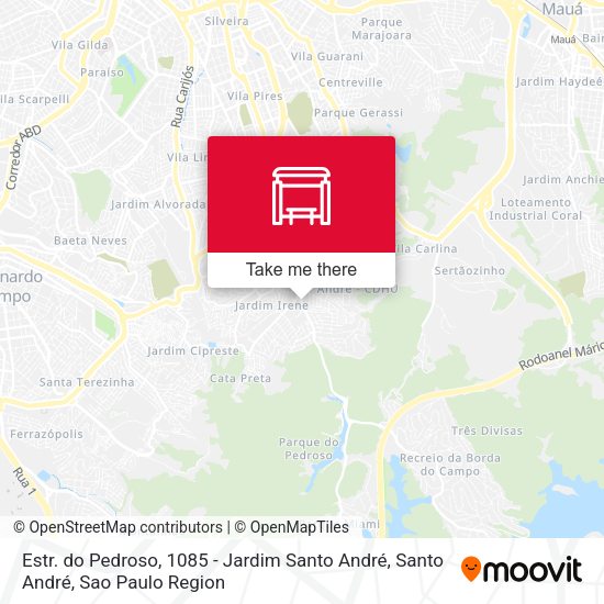 Estr. do Pedroso, 1085 - Jardim Santo André, Santo André map