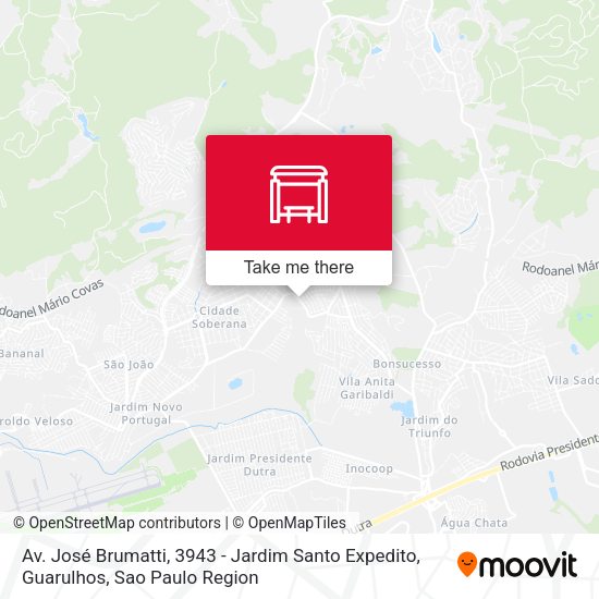 Av. José Brumatti, 3943 - Jardim Santo Expedito, Guarulhos map