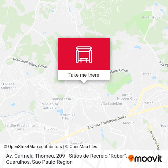 Av. Carmela Thomeu, 209 - Sítios de Recreio "Rober", Guarulhos map