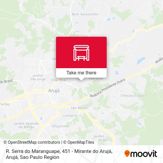R. Serra do Maranguape, 451 - Mirante do Arujá, Arujá map