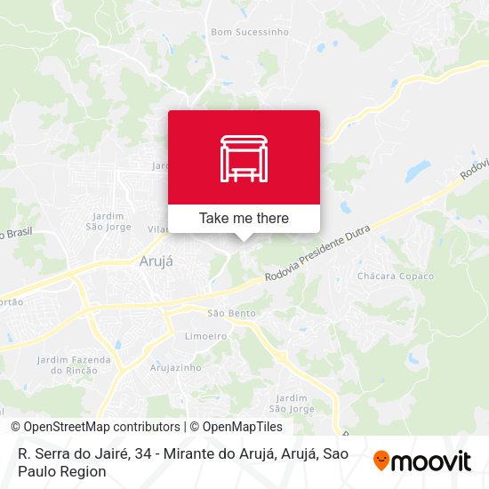 R. Serra do Jairé, 34 - Mirante do Arujá, Arujá map