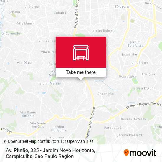Av. Plutão, 335 - Jardim Novo Horizonte, Carapicuíba map