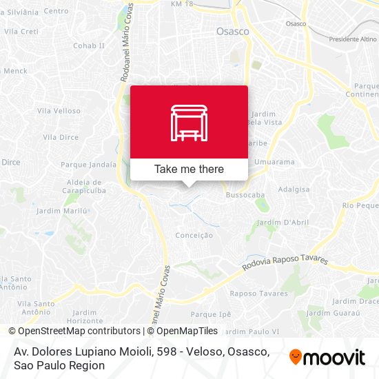 Av. Dolores Lupiano Moioli, 598 - Veloso, Osasco map