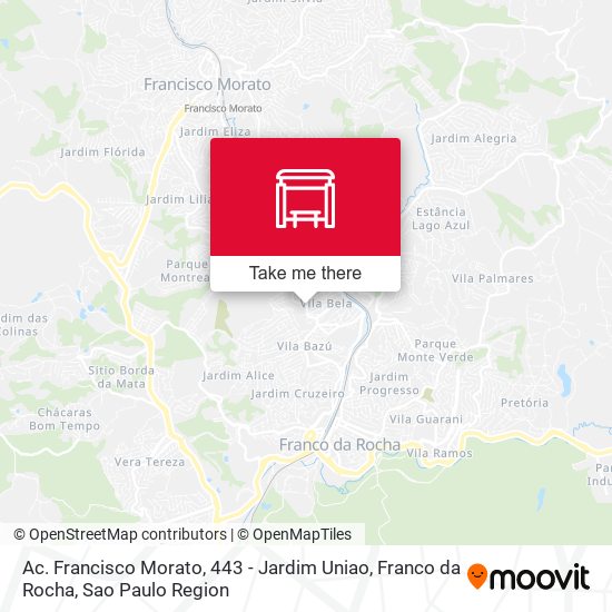 Mapa Ac. Francisco Morato, 443 - Jardim Uniao, Franco da Rocha