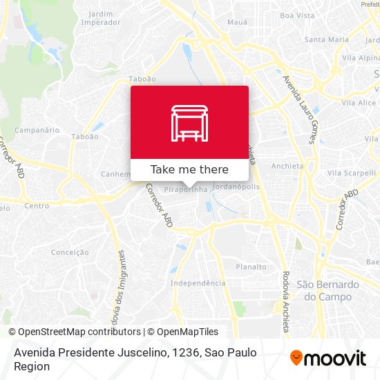 Avenida Presidente Juscelino, 1236 map