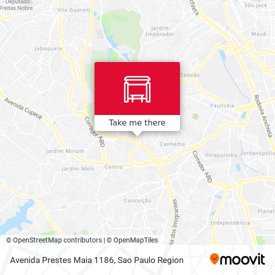Avenida Prestes Maia 1186 map