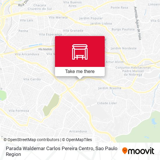 Parada Waldemar Carlos Pereira Centro map