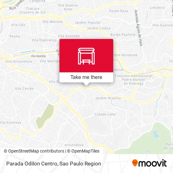 Parada Odilon Centro map