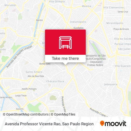 Mapa Avenida Professor Vicente Rao