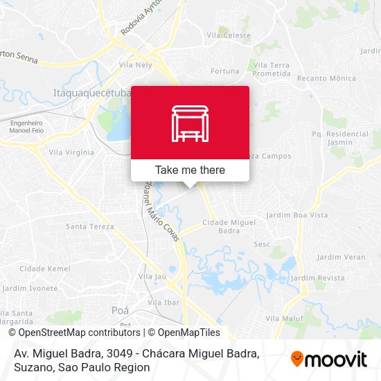 Av. Miguel Badra, 3049 - Chácara Miguel Badra, Suzano map