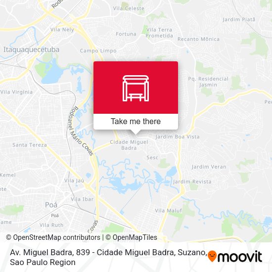 Av. Miguel Badra, 839 - Cidade Miguel Badra, Suzano map