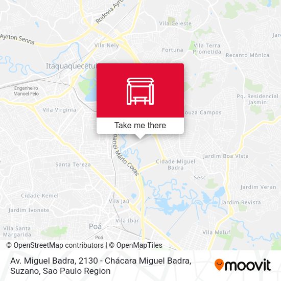 Av. Miguel Badra, 2130 - Chácara Miguel Badra, Suzano map