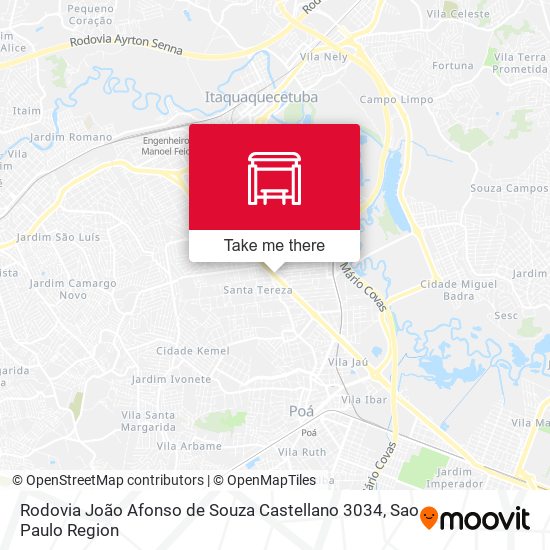Rodovia João Afonso de Souza Castellano 3034 map