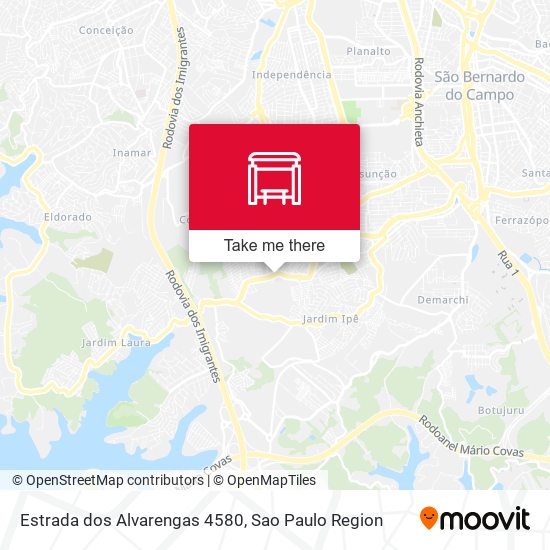 Estrada dos Alvarengas 4580 map