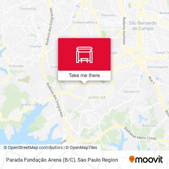 Parada Fundação Arena (B/C) map