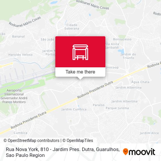 Rua Nova York, 810 - Jardim Pres. Dutra, Guarulhos map