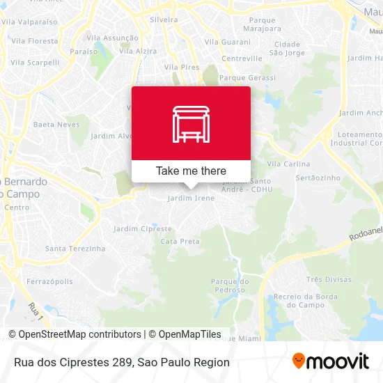 Rua dos Ciprestes 289 map