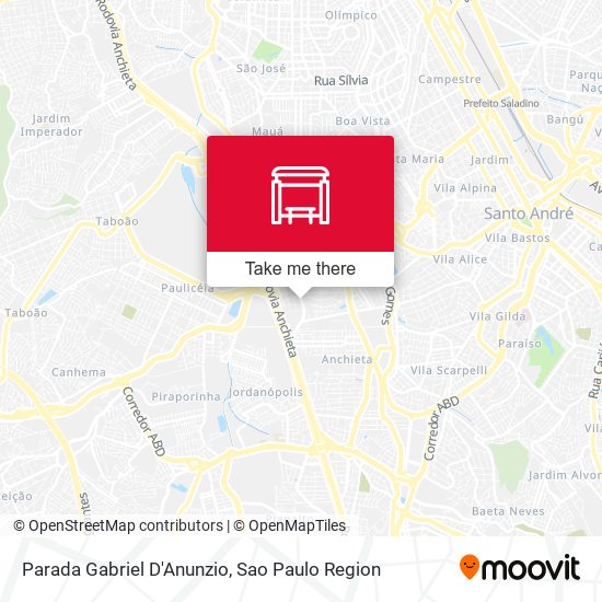 Parada Gabriel D'Anunzio map