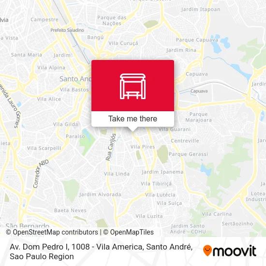 Av. Dom Pedro I, 1008 - Vila America, Santo André map