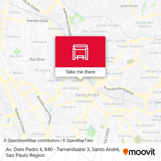 Av. Dom Pedro Ii, 840 - Tamanduateí 3, Santo André map